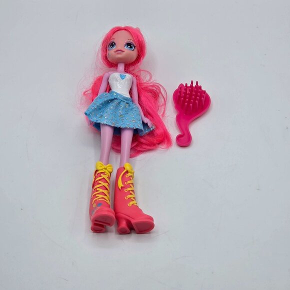 2012 My Little Pony Equestria Girls Pinkie Pie Doll With Skirt Boots & Brush By - Picture 8 of 9